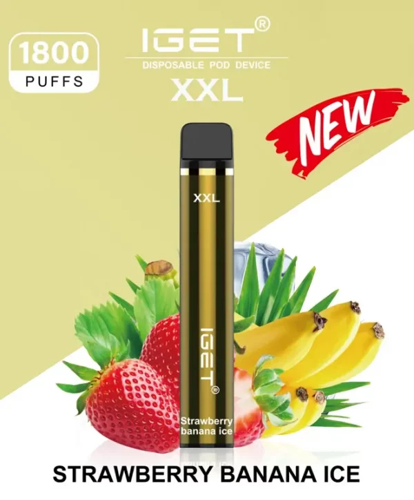 IGET XXL 1800 Puff - Strawberry Banana Ice Min