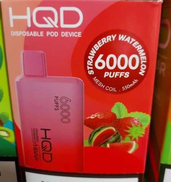 HQD 6000 Puff HBAR - Strawberry Watermelon