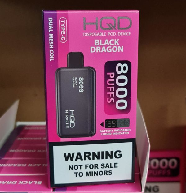 HQD 8000 Puffs Miracle - Black Dragon (Blackberry Dragon Fruit)