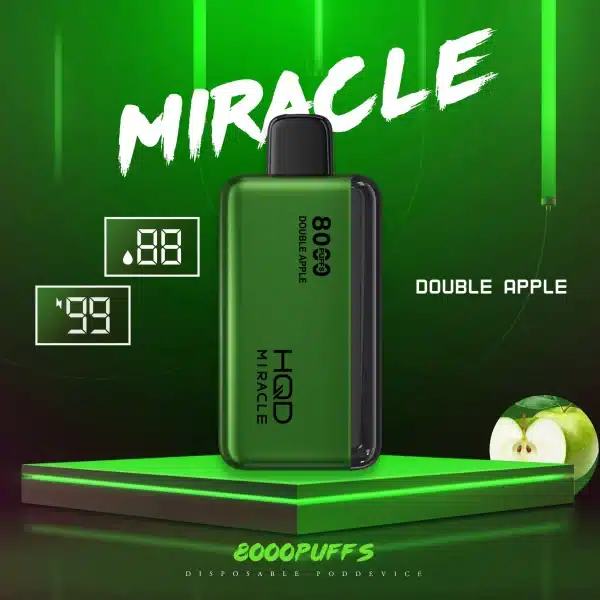 HQD 8000 Puffs Miracle - Double Apple - Image 2